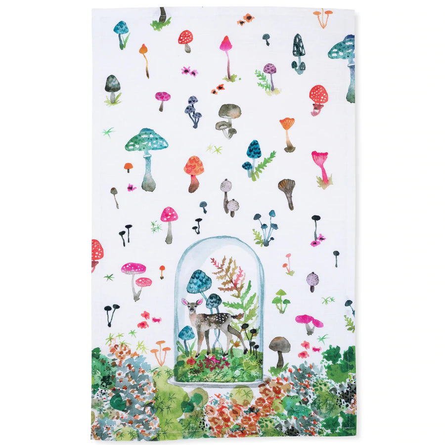 Fawn Terrarium Tea Towel